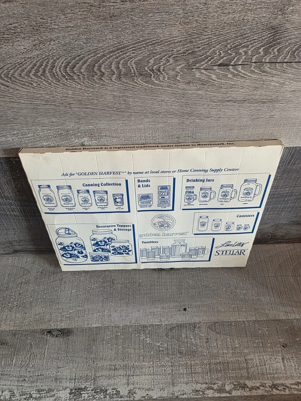 12 Regular Mason Bands With Lids, Golden Harvest, New In Original Retro Box b236
